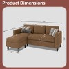 Celebalcony 73.6" Upholstered Sofa couch with Ottoman - 3 of 4