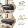 78.7" Modern Convertible Sleeper Sofa with Tufted Backrest and Blanket Cushion for Living Room -3irtyhousy - 3 of 4