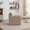 CAVINAS 29.92'' Swivel Accent Chair, 360-Degree Rotating Armchair with Skirted Base and Removable Cushion - 4 of 4