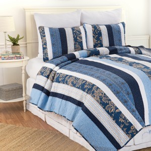 C&F Home Lakeland Patchwork Cotton Quilt Set - Reversible and Machine Washable - 1 of 4