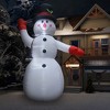 vidaXL Weather-Resistant XXL Christmas Inflatable Snowman - Easy Self-Inflatable LED Outdoor Display - 236.2 Inches Tall - 2 of 4