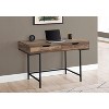 Monarch Specialties Computer Desk Home Office Laptop Storage Drawers 48InchL Work Metal Laminate Brown Black Contemporary Modern - 2 of 4