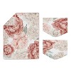 Sweet Jojo Designs Girl Baby Mini Crib Bedding Set - Peony Floral Garden Pink and Ivory 3pc - 2 of 4