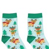 Socksmith 9.0 Inch Reindeer Games Antlers Christmas Tree Snowflakes Crew Socks - 3 of 3