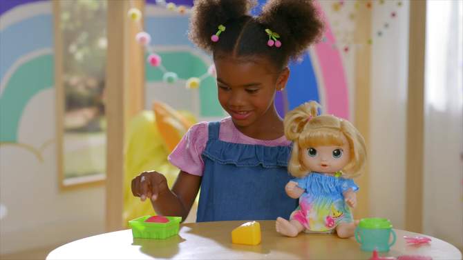 Baby Alive Fruity Sips Baby Doll - Blonde Hair/Blue Eyes, 2 of 9, play video