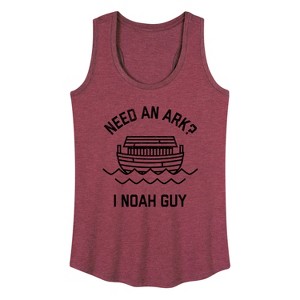 Women's - Instant Message - Need An Ark, I Noah Guy Graphic Racerback Tank - 1 of 4