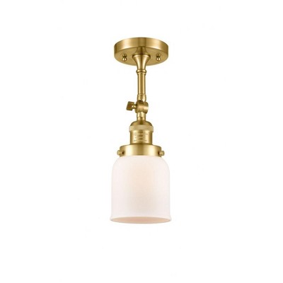 Bell - 1 Light Semi-Flush Mount In Industrial Style-13.5 Inches Tall and 5 Inches Wide