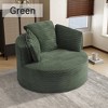 Hrinhom 48.8"W Compressible Round Chair, with Pillows, Corduroy - 3 of 4