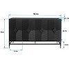NicBex Modern 4 Door Sideboard Cabinet Kitchen 59.84 Inch Buffet Server Cabinet,Black - 3 of 4