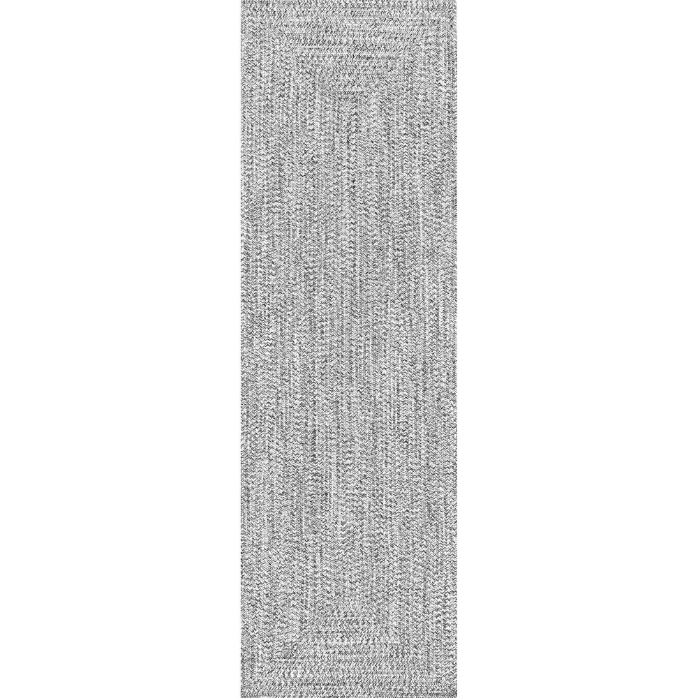  Runner Wynn Braided Indoor/Outdoor Area Rug Salt/Pepper