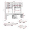 Famapy Multi - Functional Double Desk Computer Desk: Sleek Design,Ample Storage with Hutch, Shared Workspace – Ideal for Home & Office - 4 of 4