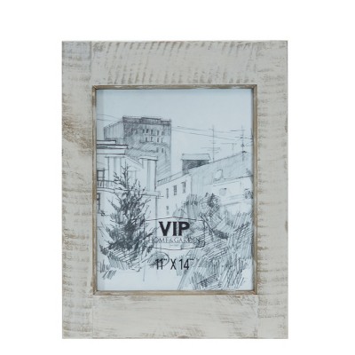 VIP Wood 20 in. Gray 11x14 Photo Frame Vintage