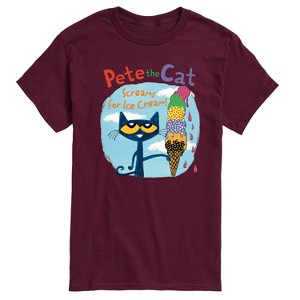Men's - Pete the Cat - Screams For Ice Cream Short Sleeve Graphic T-Shirt - 1 of 4