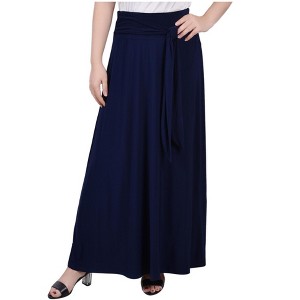 NY Collection Womens Jersey Stretch Tie Waist Maxi Skirt - 1 of 1