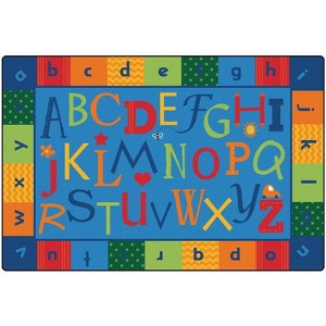 Carpets For Kids KIDSoft Alphabet Around Literacy Learning Rug, Rectangle Multicolor 4'X6' - 1 of 4