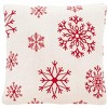 Snow Flake Pillow - Red - 20"X20" - Safavieh - 3 of 3