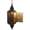 Northlight 35" Black and Gold Moroccan Style Hanging Lantern Ceiling Light Fixture - 3 of 3