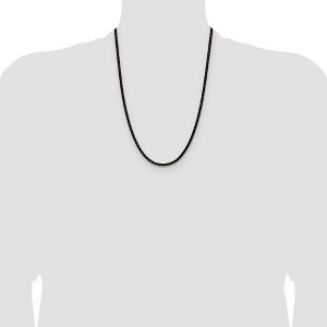 Chisel Stainless Steel Polished Black IP-plated 3.5mm 24" Elongated Round Box Chain Necklace - 1 of 4