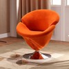 Tulip Velvet Swivel Accent Chair Orange - Manhattan Comfort : Target