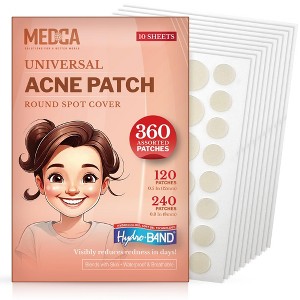 MEDca Hydrocolloid Acne Patches for Face – 360-Count Pimple Spot Bandages in 2 Sizes for Acne, Zits & Blackheads - 1 of 4