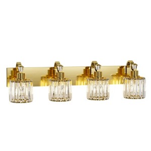 Crystal Gold Bathroom Vanity Light Modern Bathroom Light Fixtures Over Mirror Modern Crystal Vanity Lighting - 1 of 4