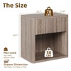 Hollow Board Bedside Table Pair - Wave Pattern, Hollow Design, Durable Material, Stylish Storage, Space-Saving - 2 of 4