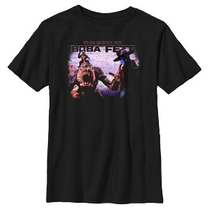Boy's Star Wars: The Book of Boba Fett Cad Bane Rancor and Boba Standoff T-Shirt - 1 of 4