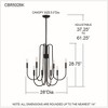 Quoizel Lighting Cabry 8 - Light Chandelier in  Mystic Black - 2 of 4