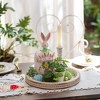 Aoibox Decorative Serving Tray: White Washed Bead Round Coffee Table Tray, Rustic Wooden Farmhouse Centerpiece for Living Room Kitchen Counter - 4 of 4