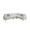 AndMakers 95.5 in. W Square Arm 4-piece L Shaped Polyester Modern Sectional Sofa in Beige - 3 of 4