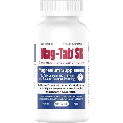 Mag-Tab SR Magnesium Supplement Caplets 84 mg - 60 Tablets