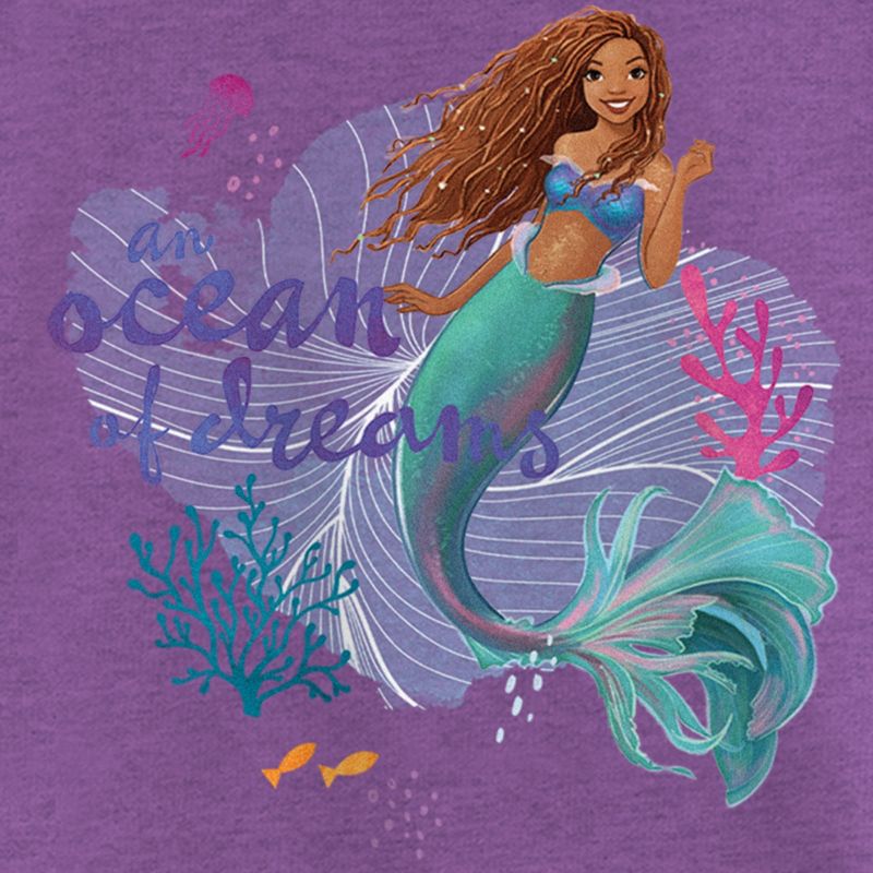 Girl's The Little Mermaid Ariel an Ocean of Dreams Scene T-Shirt, 2 of 5