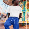 Dalix Alien Embroidered Fleece Jogger Cuff Sweatpant Sweats Soft Warm Cute Womens - 3 of 4