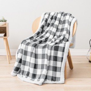 PAVILIA Soft Fleece Blanket Throw for Couch, Lightweight Plush Warm Blankets for Bed Sofa with Jacquard Pattern - 1 of 4