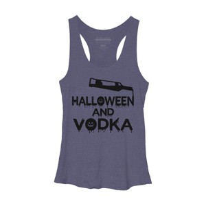 Women's Design By Humans Halloween and Vodka By melcu Racerback Tank Top - 1 of 3