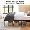 Homhougo Full Size Bed Frame, Upholstered Platform with Overhead Placement Space Brown - 4 of 4