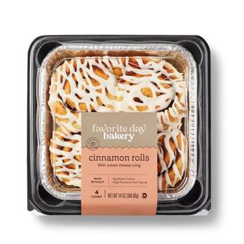 Cinnamon Rolls with Cream Cheese Icing - 14oz/4ct - Favorite Day™