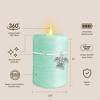 LumiPur 3.5"x5" Signature Coastal Collection Natural Flameless LED Candle Sea Foam Green - 2 of 4