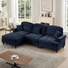 AENKYO Oversized Modular Sofa Set with Removable Ruffles & Ottoman, Large Seater, Deep Seat Corner Sofa with Chenille Fabric for Office, Living Room - 4 of 4