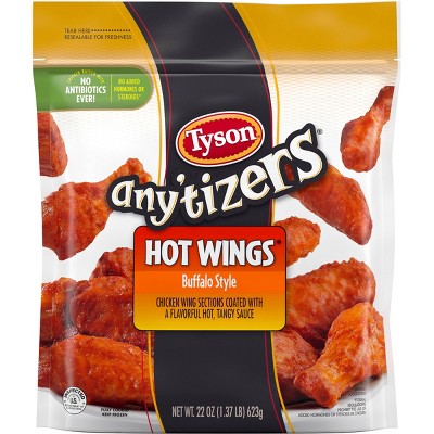 Tyson Any'tizers Bone-In Buffalo Chicken Hot Wings - Frozen - 22oz