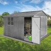 NicBex 10x8Ft Metal Garden Sheds, Outdoor Storage Sheds, Gazebos with a Practical Apex Roof, Carports with Window for Natural Light - 4 of 4