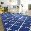4'x6' Geometric Pattern Living Room Rug, Fluffy Non-Slip Rug - 3 of 4