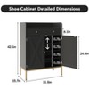 4-Tier Shoe Storage Cabinet, Metal Legs & Adjustable Shelves, Wooden Shoe Rack Organizer - 2 of 4