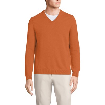 Lands' End Men's Fine Gauge Cashmere V-neck Sweater
