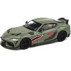 Toyota Supra "DarwinPro 66G NWB" Green with Shark Mouth Graphics 1/64 Diecast Model Car by Pop Race - 2 of 4