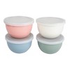 Lexi Home 4-Pack 8 oz Stainless Steel Mini Bowls with Plastic Lids - 3 of 4