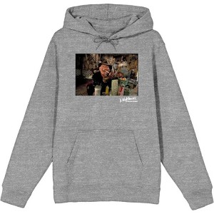 A Nightmare On Elm Street Freddy Smoking Adult Long Sleeve Hoodie - 1 of 2