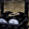 Jewelry Avalanche Unisex 20G 14K Gold 7-stone Nose Hoop Ring with Black Moissanites, 8mm Nose Ring - 4 of 4