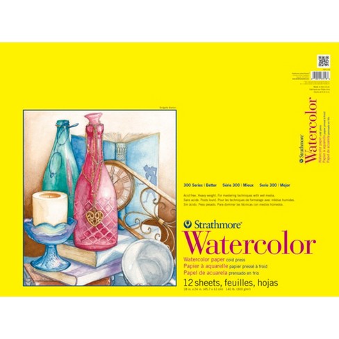 Montval Cold Press Watercolor Paper, 140 Lb, 12 X 16 Inch, Natural White,  15 Sheets : Target