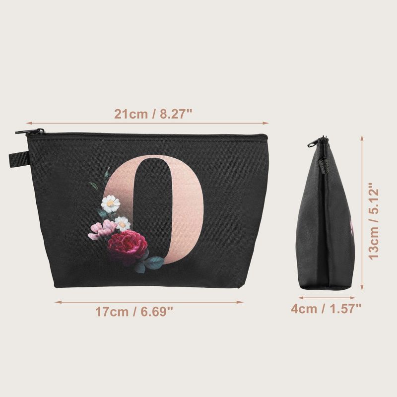 Unique Bargains Personalized Initial Makeup Bag Black 1 Pc, 4 of 7